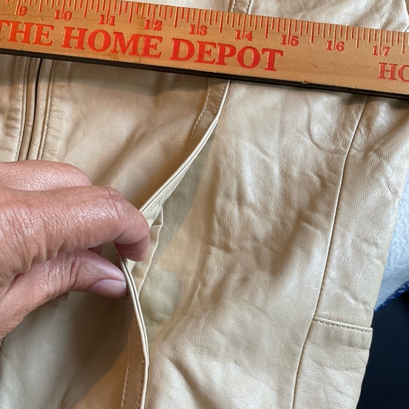 Gen. Leather Vintage Express Ivory/Cream Jacket 5/6, Pre-owned - Picture 15 of 16